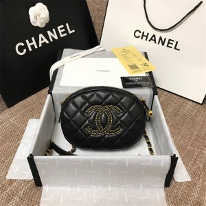 CHANEL香奈儿中国官网原单新款双C铆钉大LOGO羊皮相机包AS1511