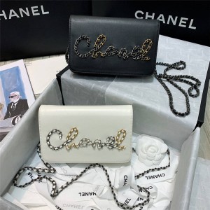 CHANEL官网香奈儿官方旗舰店装饰字母LOGO链子小包WOC链条包