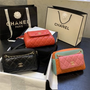 CHANEL官网官网香奈儿包包图片菱格羊皮小号相机包AS1367