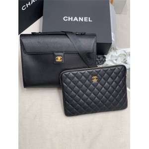 chanel官方网香奈儿新款中古鱼子酱颗粒牛皮公文包子母包