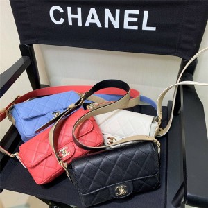 CHANEL香奈儿官网奢侈品海外代购新款口盖包斜挎单肩包AS2273