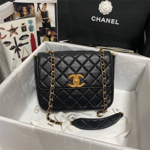 chanel法国官网香奈儿中古系列大双C LOGO链条包AS2438