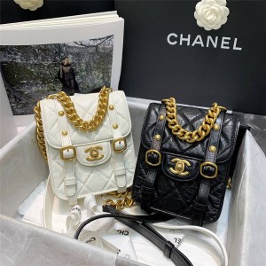 chanel英国官网香奈儿迷你口盖包复古邮差包AS2695