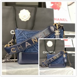 CHANEL香奈儿AS0865/AS1582 牛仔布 GABRIELLE 流浪包