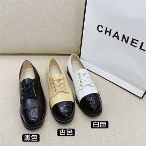 CHANEL香奈儿官网欧洲站女鞋Coco Vintage中古系列系带鞋小皮鞋